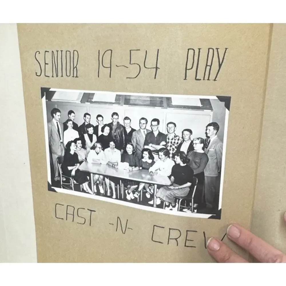 1950’s Musical Theatre High School Scrapbook- Cursive Writing Pictures- Read